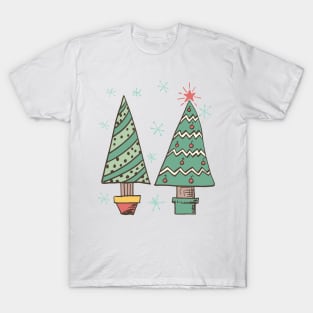 Retro Christmas Trees T-Shirt